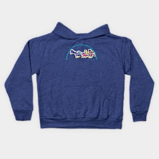 Horse power's the key, for a sprint wild and free! - running colorful wild horses Kids Hoodie